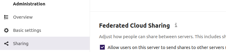 Partage fédéré Nextcloud