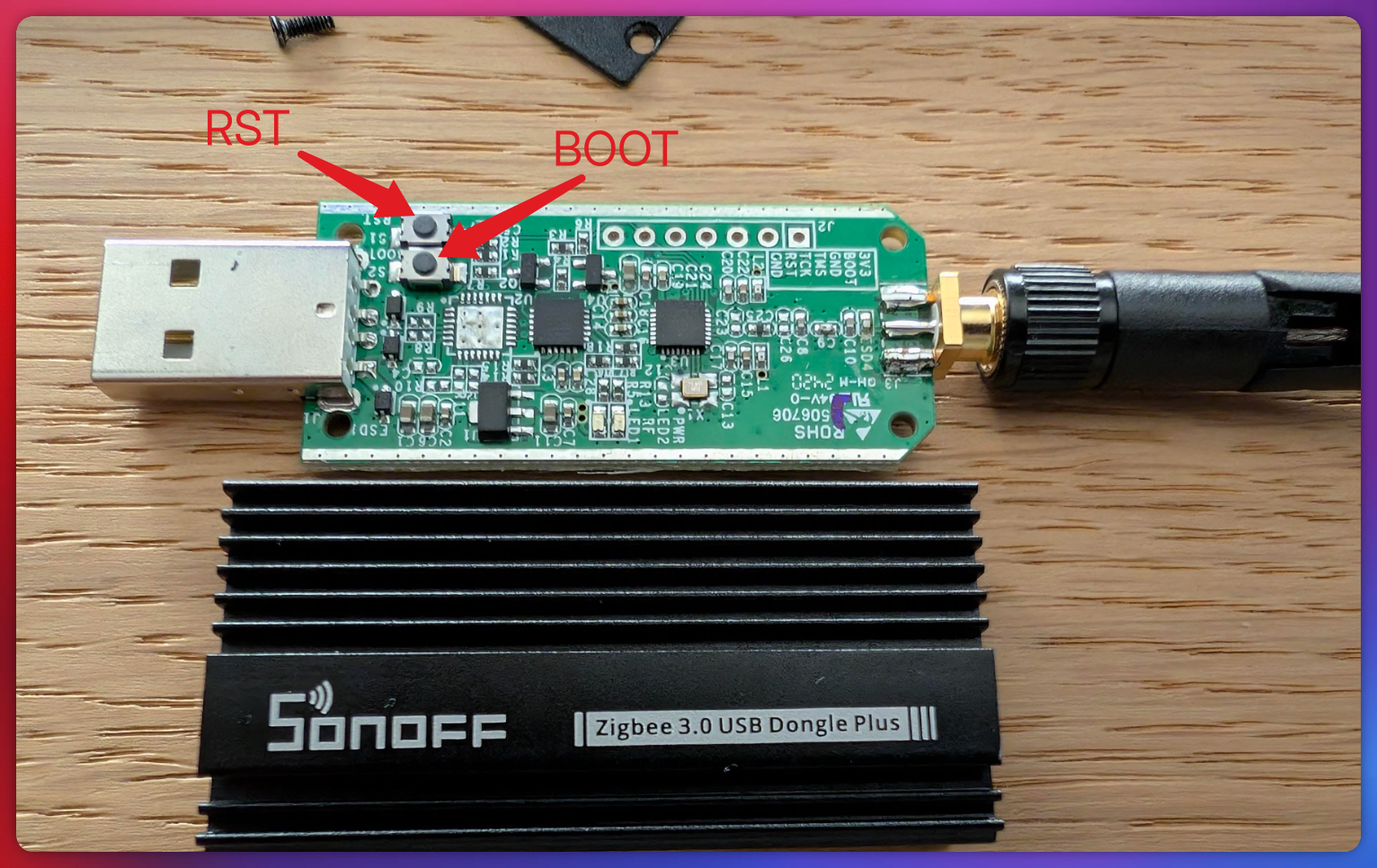 Sonoff ZBDongle-E buttons